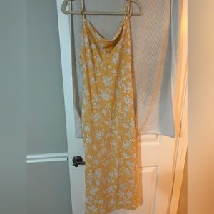 Floral maxi dress yellow